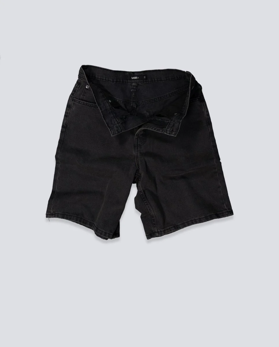 Pantalón Corto Vans Check-5 Baggy Negro Unisex - Image 2