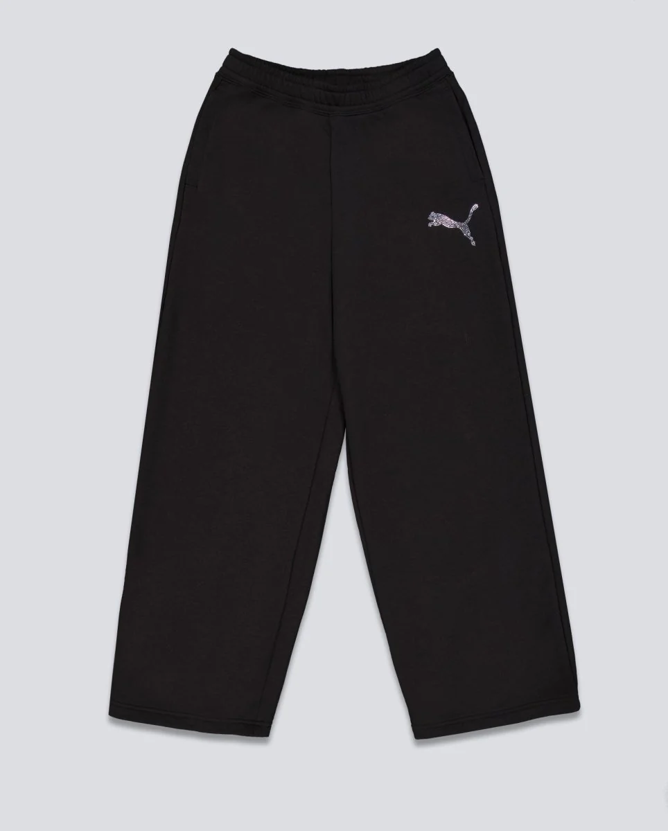Pantalón Puma Essential Graphics Bedazzled Negro Mujer
