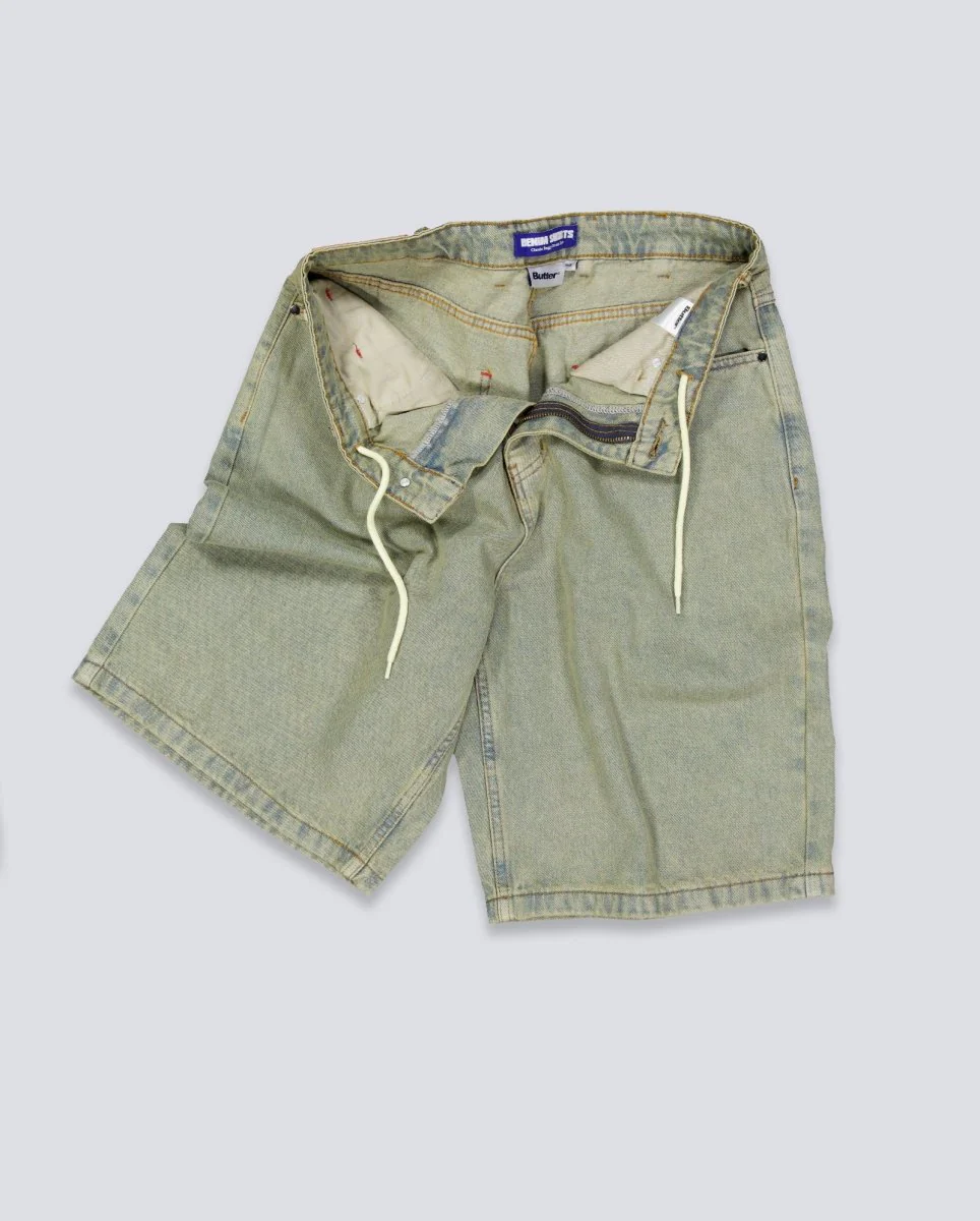 Pantalones Cortos Butter Goods Garage Denim Gris Unisex - Image 2
