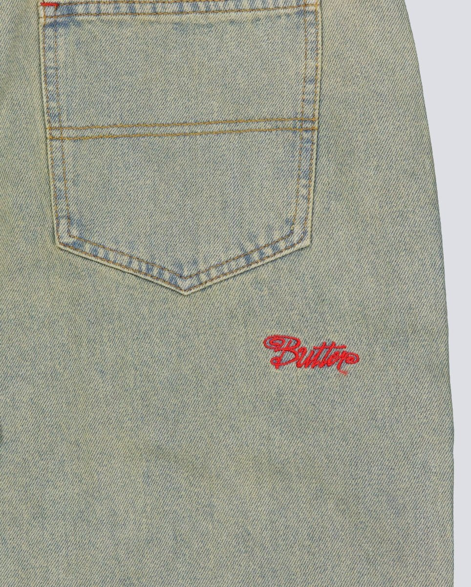 Pantalones Cortos Butter Goods Garage Denim Gris Unisex - Image 5
