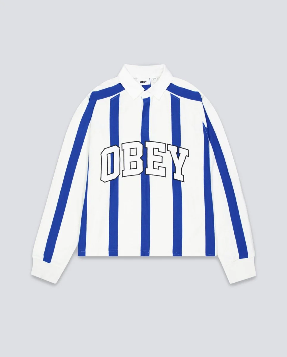 Polo Obey Landon Stripe Azul Hombre