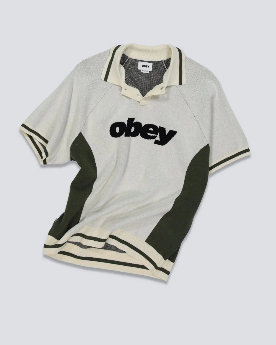Polo Obey Sport Beige Hombre - Image 2