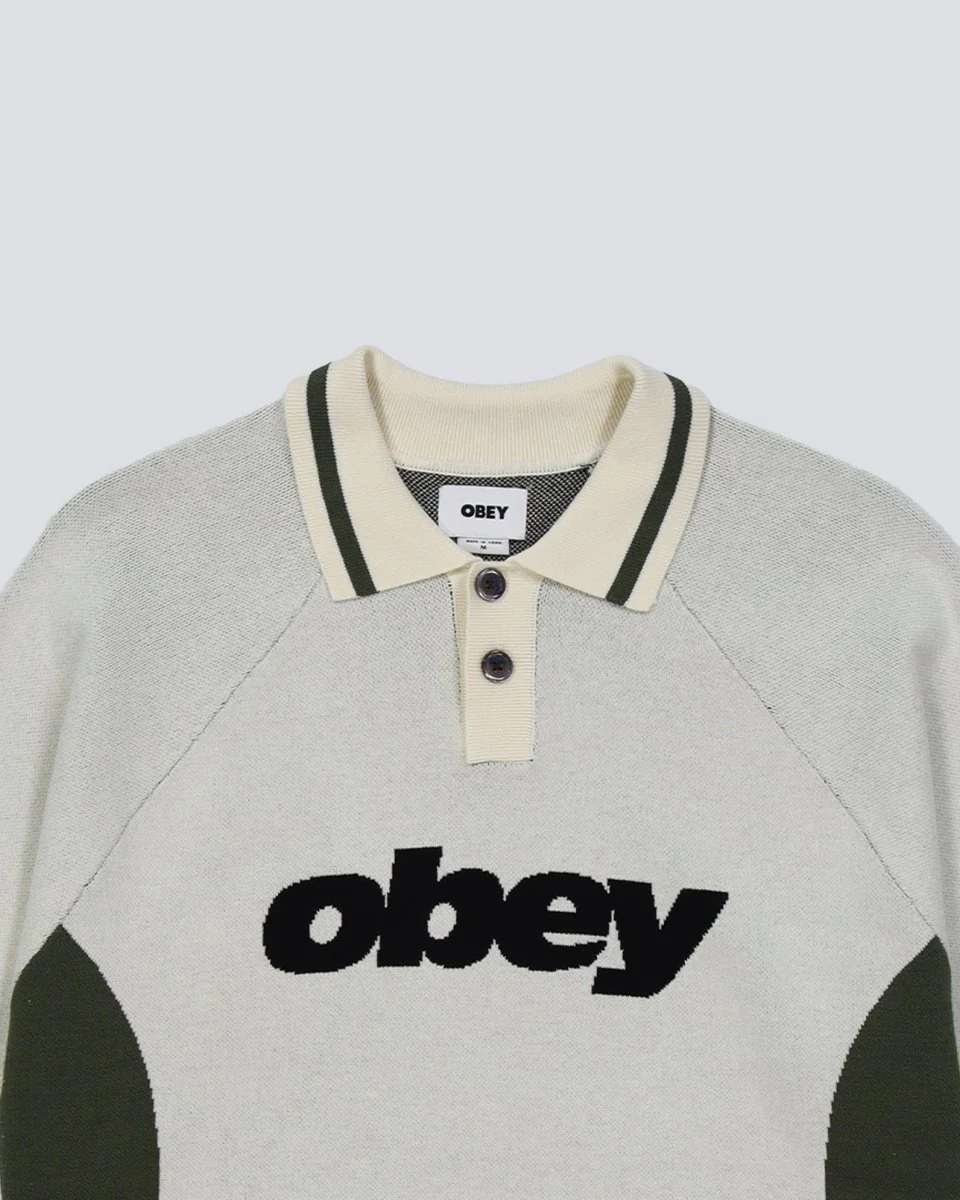 Polo Obey Sport Beige Hombre - Image 4