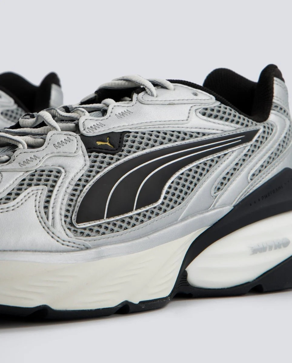 Puma Fade Nitro LS Plata Gris Negro Hombre - Image 6