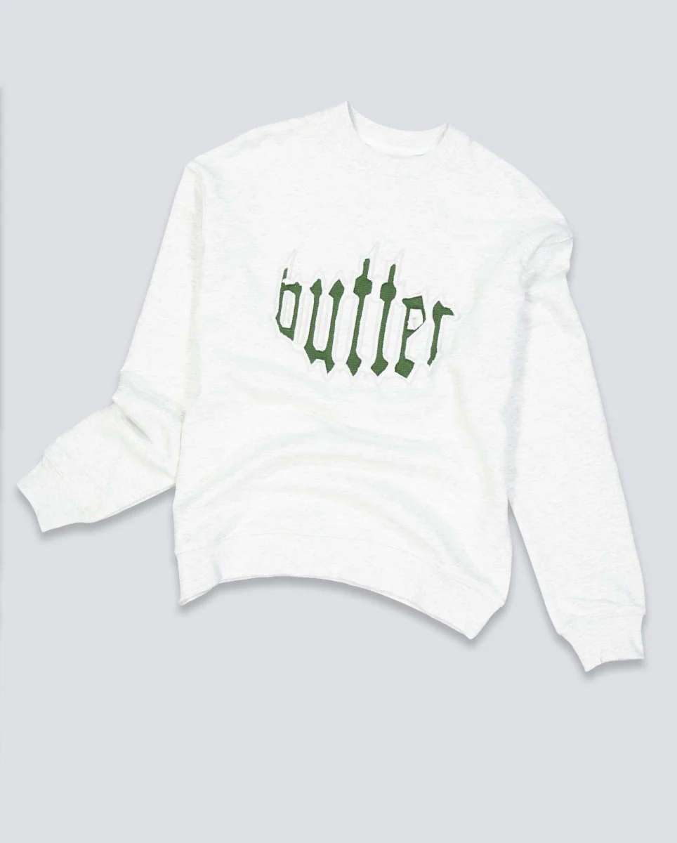 Sudadera Butter Goods Cut Out Applique Gris Unisex - Image 2