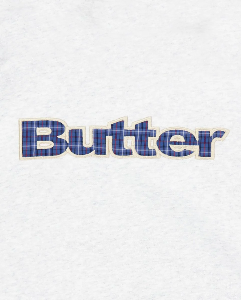 Sudadera Butter Goods Plaid Aplique Logo Gris Unisex - Image 6