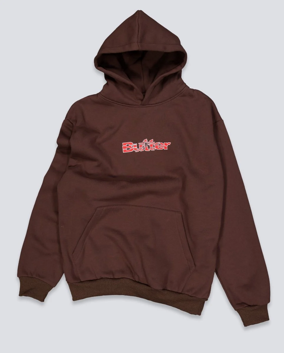 Sudadera Butter Goods Smashed Logo Marrón Unisex - Image 2