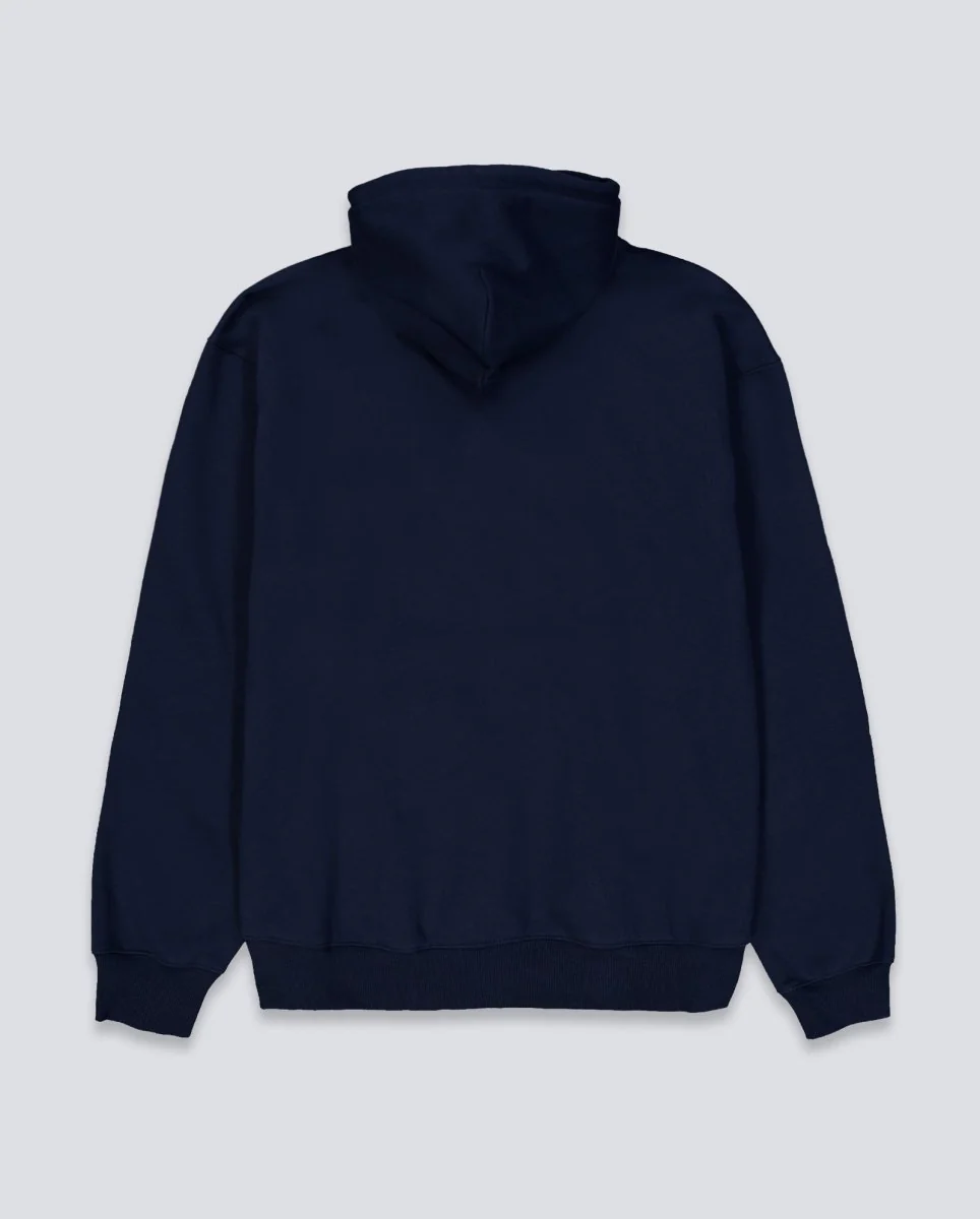 Sudadera Carhartt WIP Logo Marrón Con Capucha Azul Hombre - Image 3