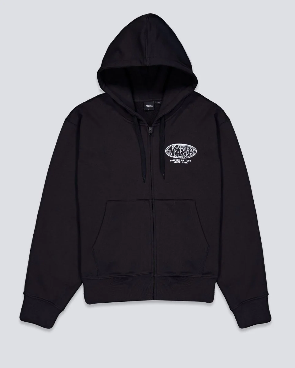 Sudadera con Capucha Vans World Tour Loose Negro Unisex