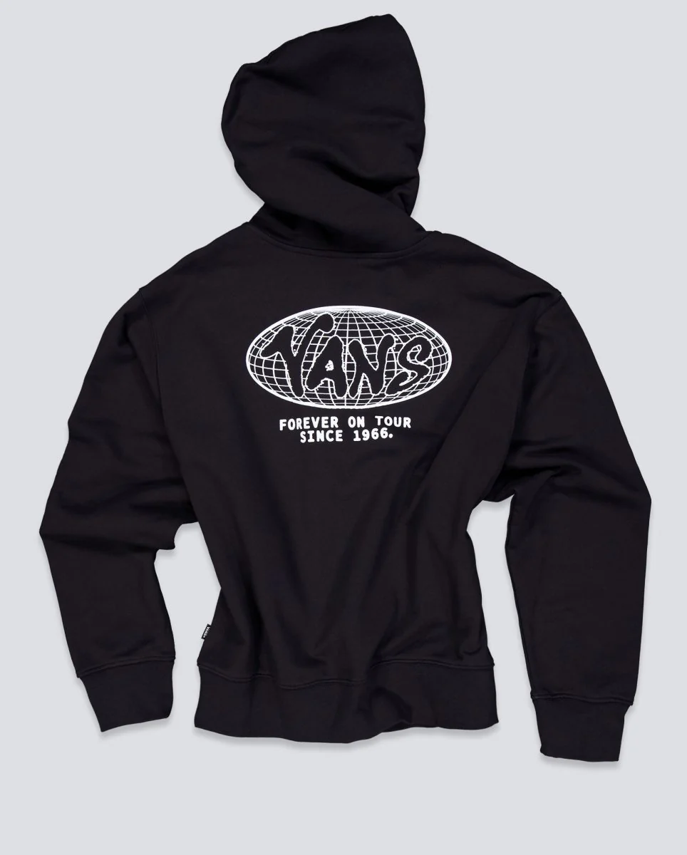 Sudadera con Capucha Vans World Tour Loose Negro Unisex - Image 2