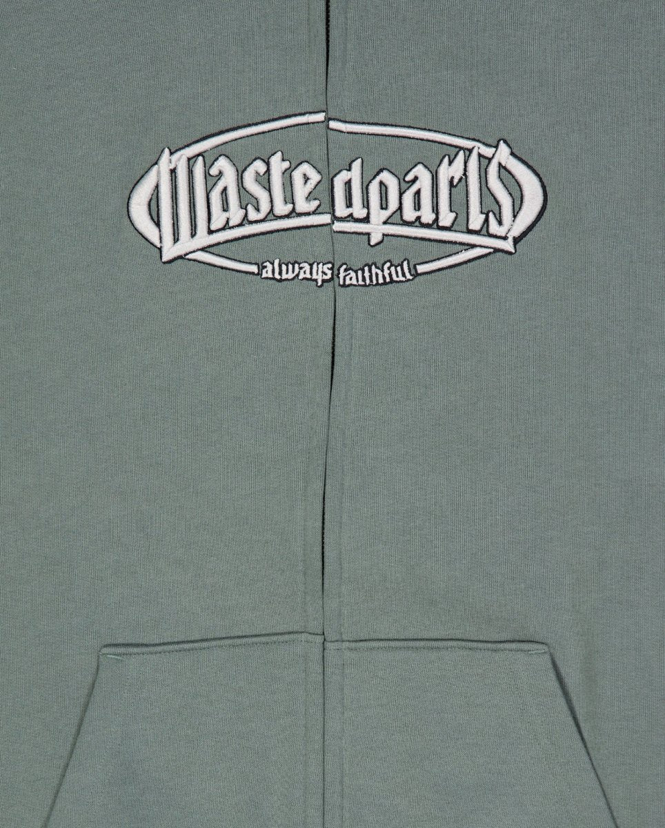 Sudadera Wasted Paris Yard Boxy Con Cremallera Verde Unisex - Image 2