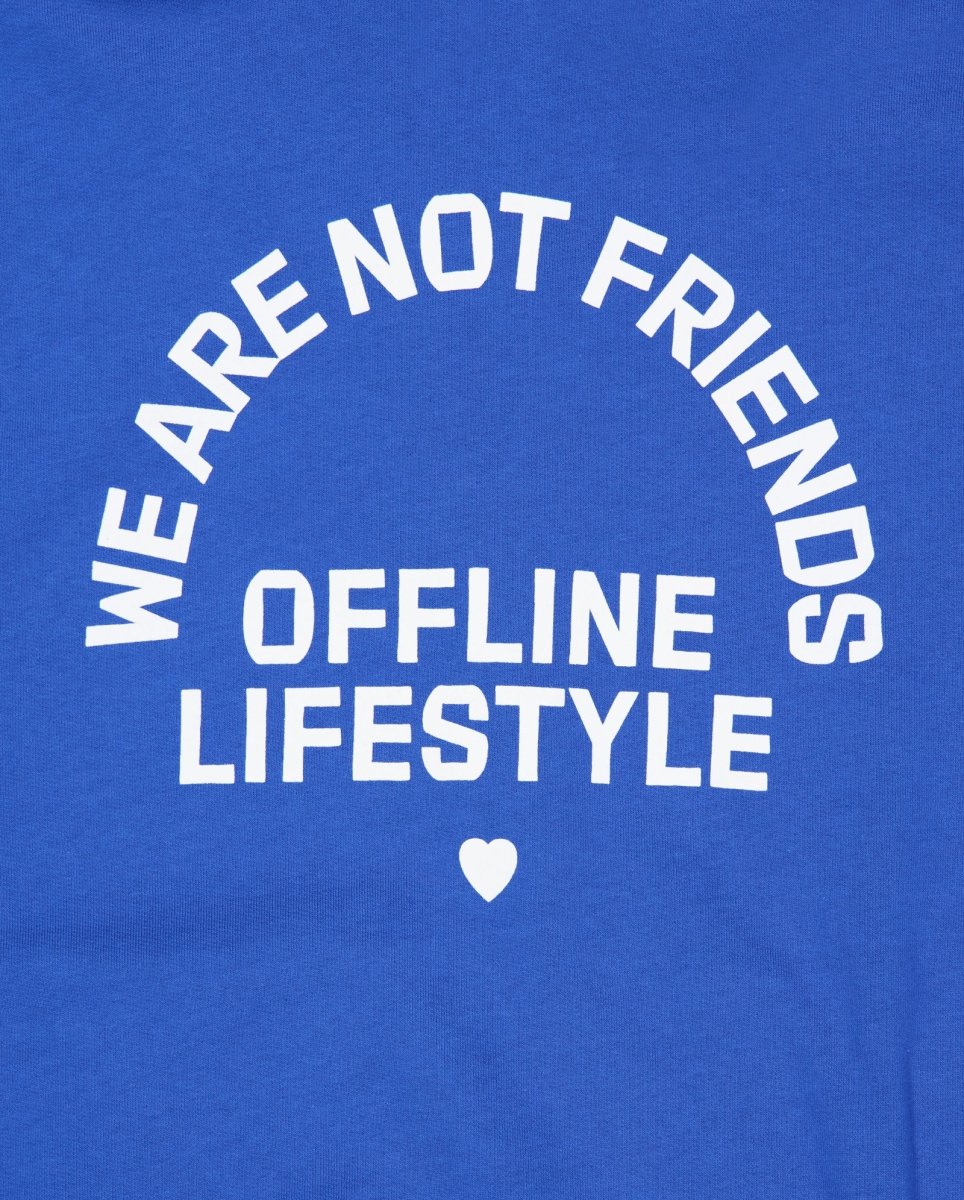 Sudadera We Are Not Friends Offline Love Azul Unisex - Image 2