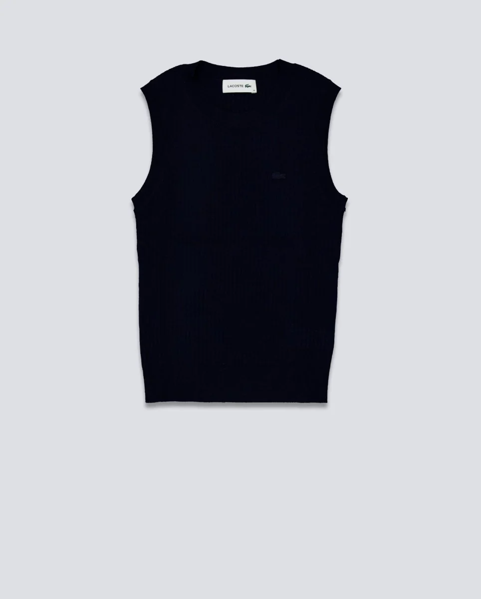 Top Punto Lacoste Azul Mujer