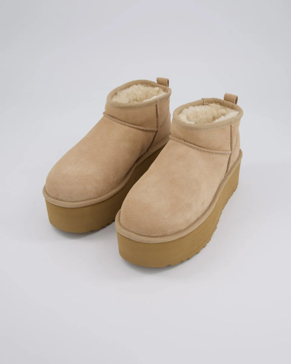 Ugg W Classic Ultra Mini Plat Beige Mujer - Image 7